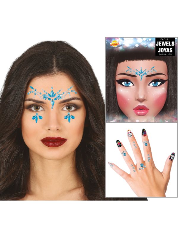 Plakjuwelen set Blauw