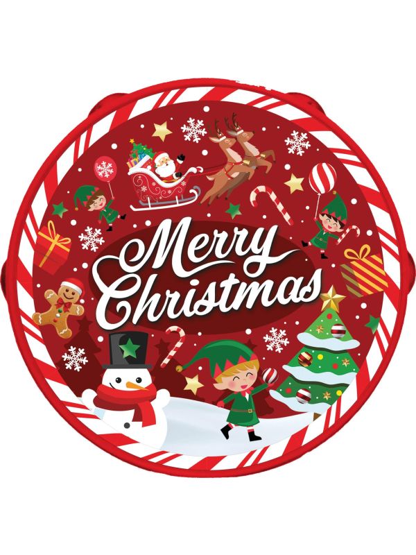Plastic Merry Christmas Kerst Tamboerijn 13cm