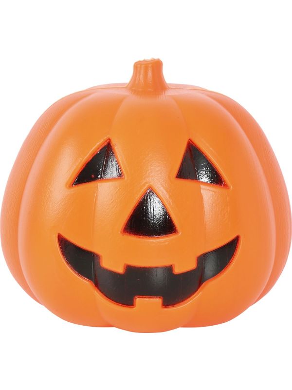 Plastic Pompoen met Licht 15cm