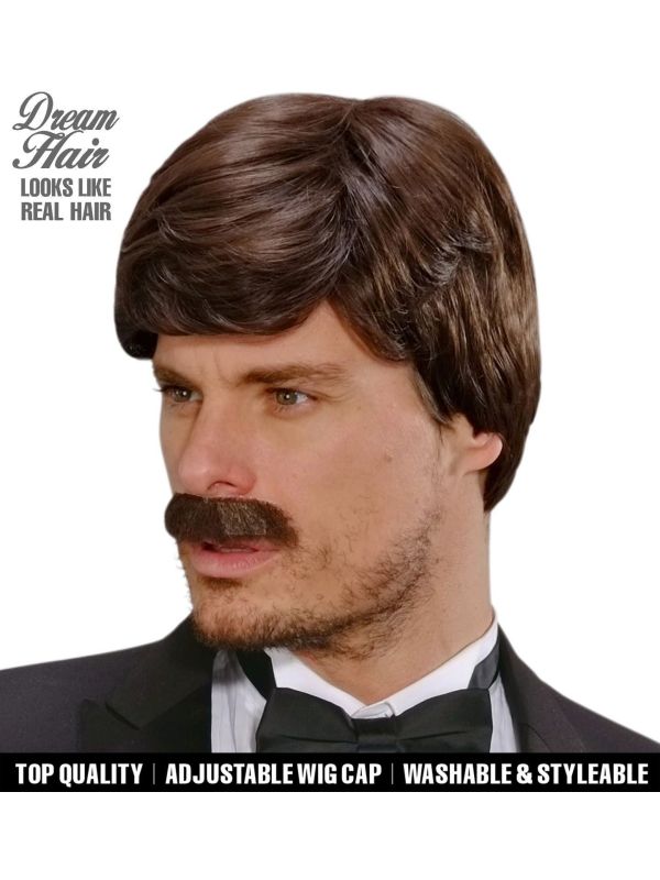 Playboy Pruik met Snor