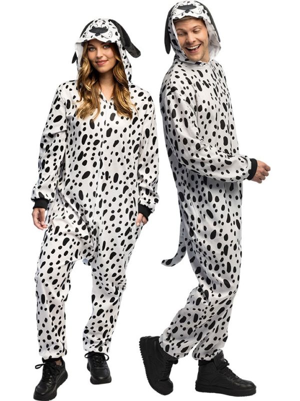 Pluche Dalmatiër Onesie Kostuum Volwassenen