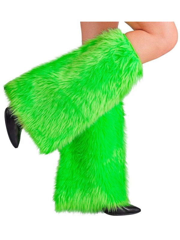 Pluche Groene Beenwarmers Carnaval