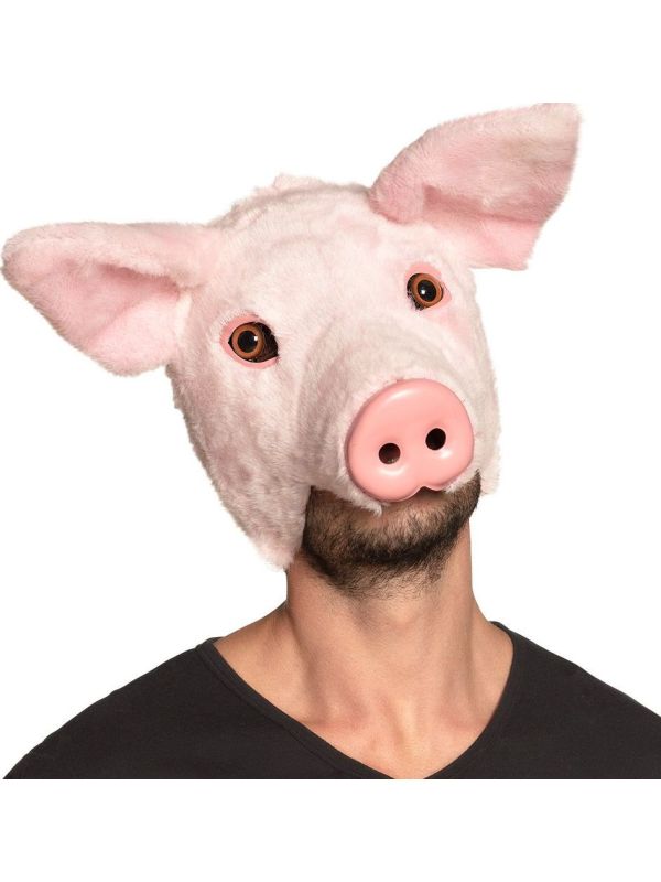 Pluche Half Masker Varken
