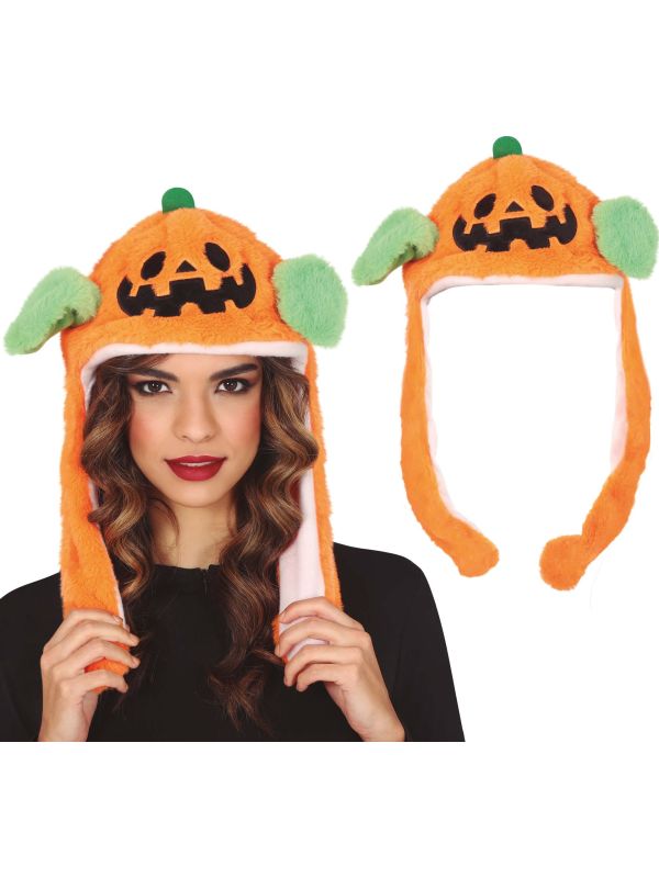 Pluche Halloween Pompoenhoed