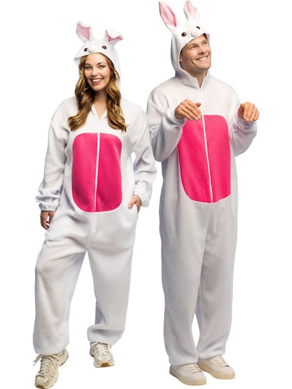 Pluche Konijn Onesie Kostuum Volwassenen