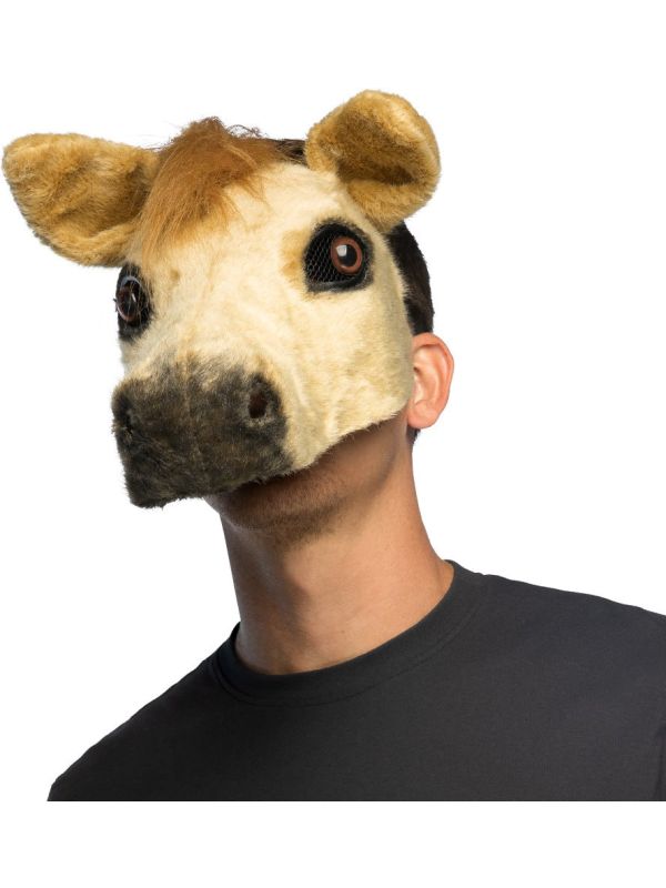 Pluche Paarden Masker Bruin