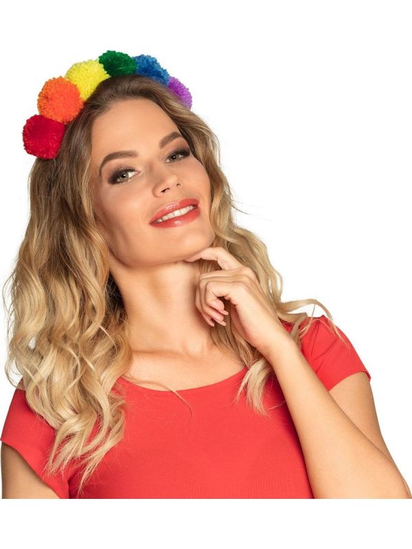 Pluche Regenboog Haarband