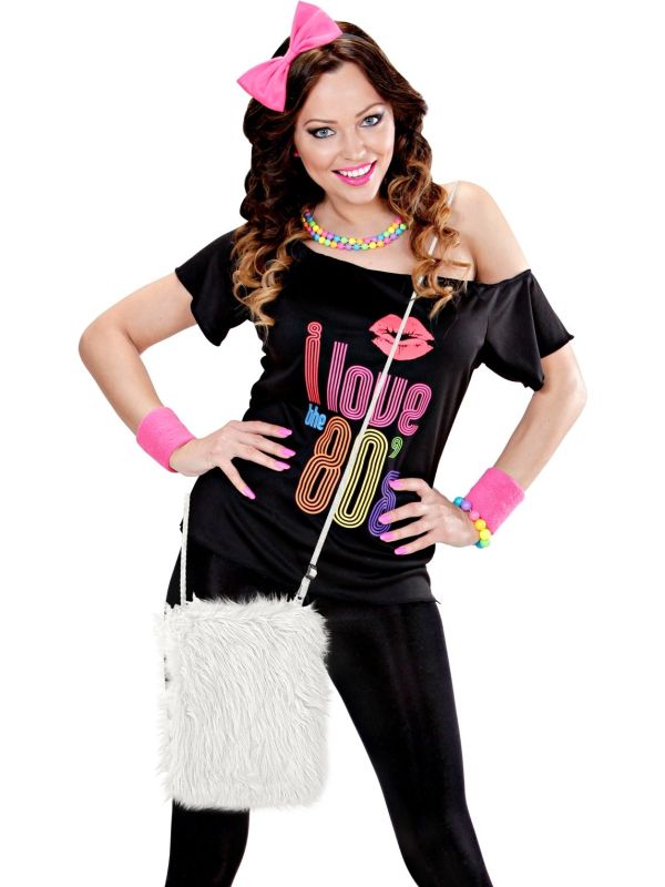 Pluche Wit Schoudertasje