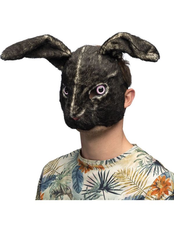 Pluche Zwarte Konijnen Masker