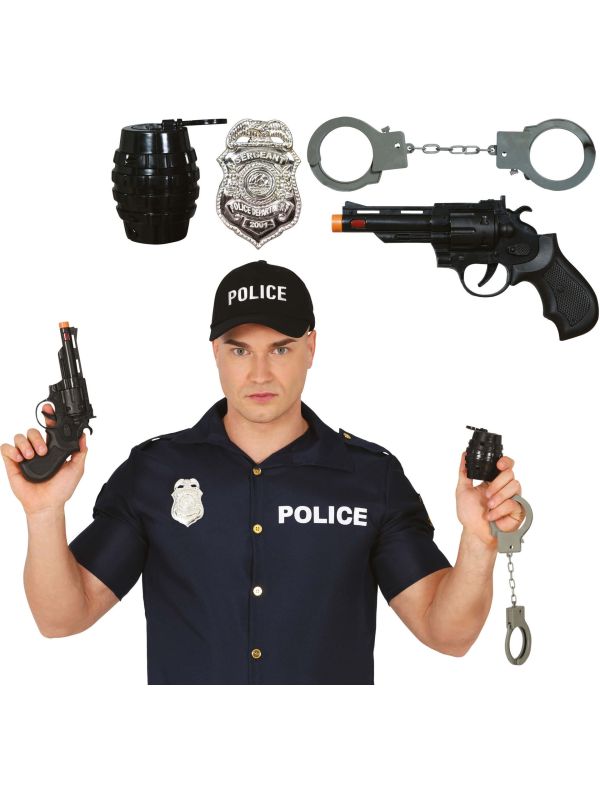 Politie Accessoireset Compleet 4-Delig