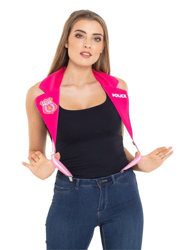 Politie Kraag Bretels Roze