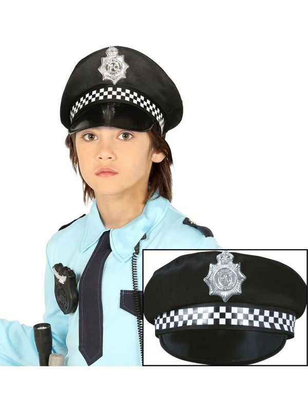Politie Pet Kind Zwart