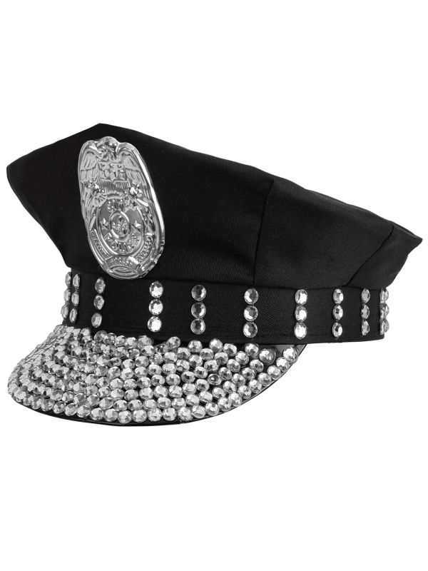 Politiepet Stripper Vrijgezel Zwart Dames Heren