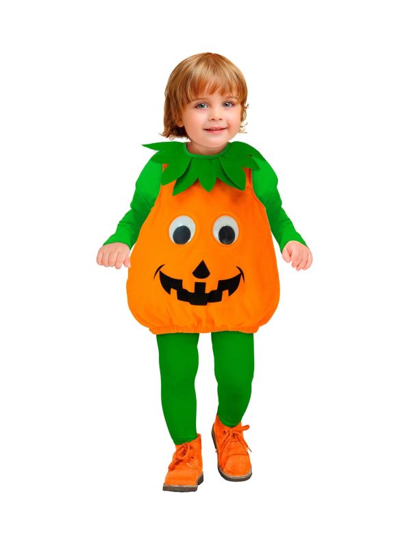 Pompoen Jumpsuit Oranje Kostuum Kinderen 98-104 cm