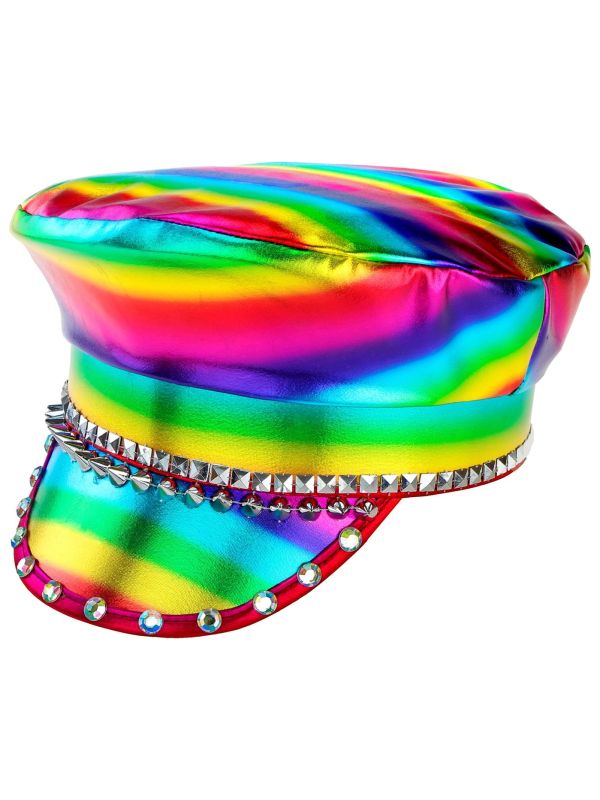 Pride Regenboog Cap met Studs
