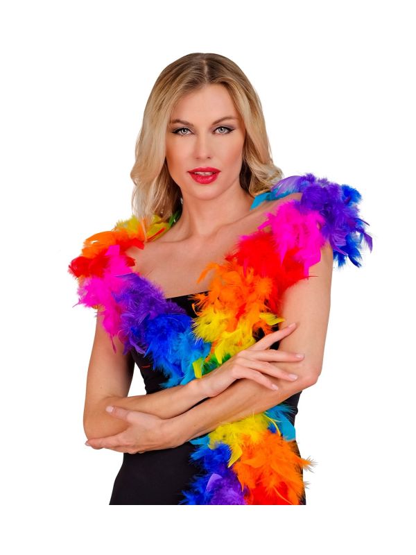 Pride Regenboog Lange Veren Boa