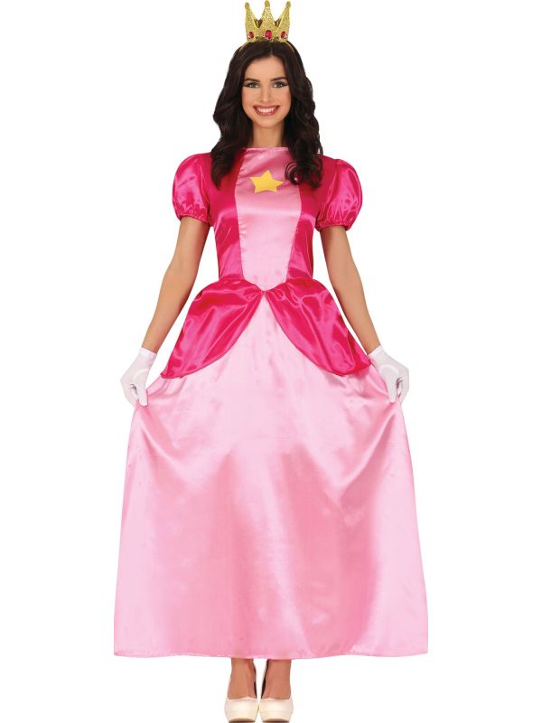 Prinses Peach Lange Jurk Dames