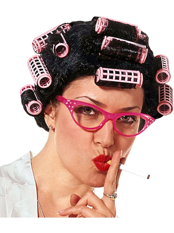 Pruik met Krulspelden