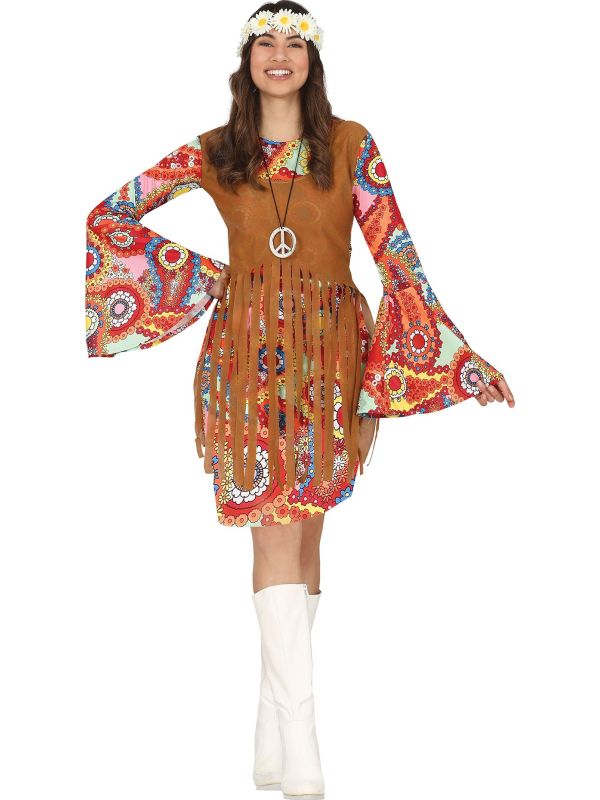 Psychedelisch Hippie Jurk Vrouw Kort