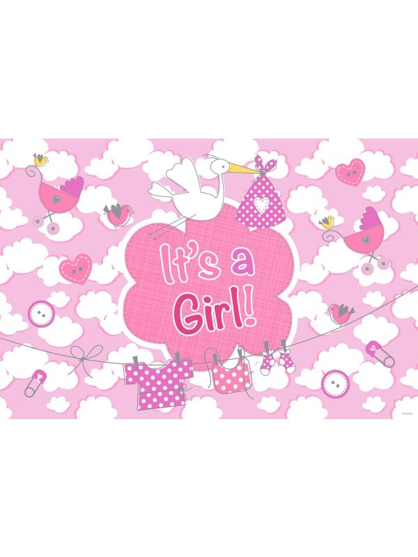 Raamvlag Geboorte Its A Girl