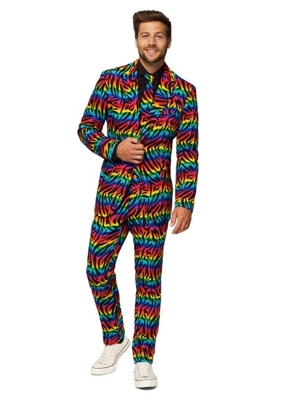 Regenboog Dierenprint Opposuits Kostuum