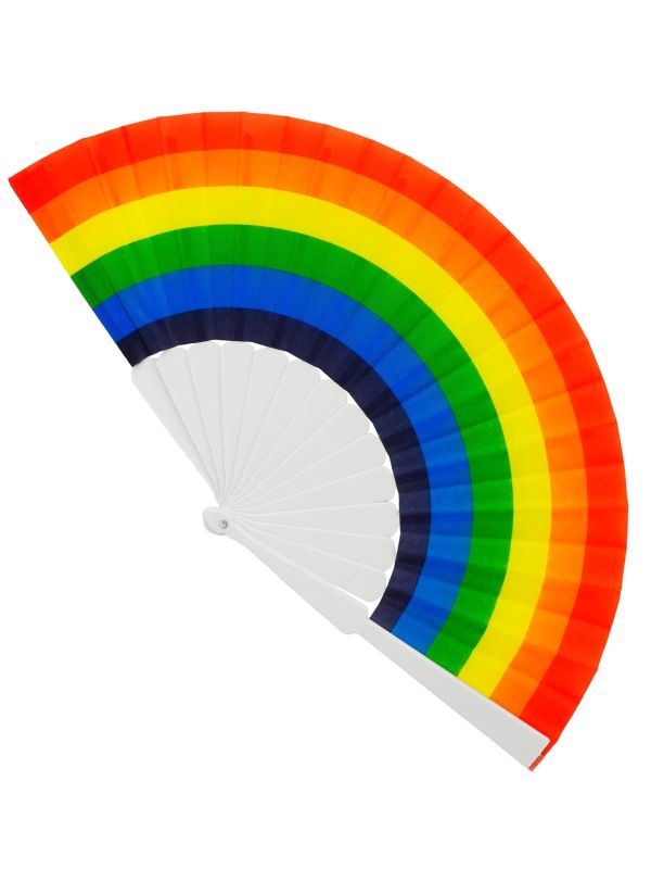 Regenboog Handwaaier Carnaval