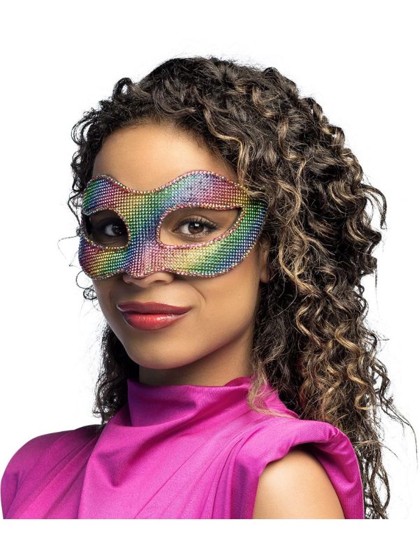 Regenboog Oogmasker met Juweeltjes