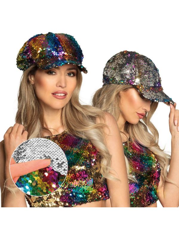 Regenboog Pet Pailletten