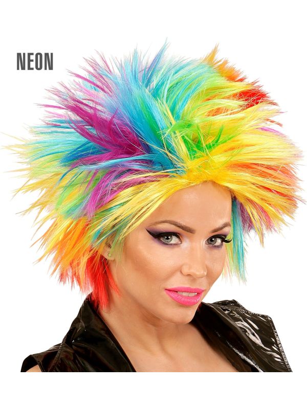 Regenboog Punk Pruik