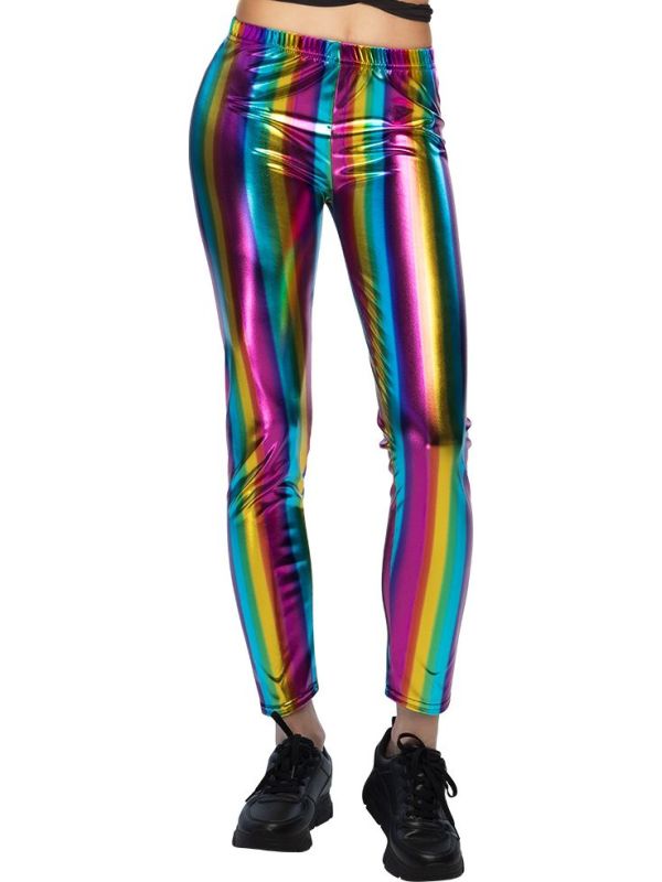 Regenboog Stretch Festival Legging Dames