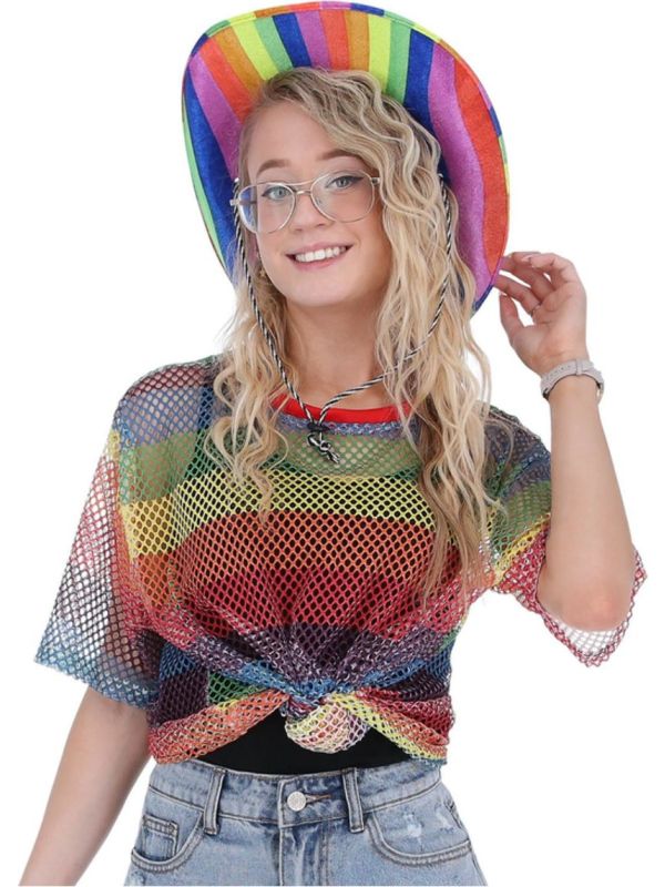 Regenboog Visnet Top Dames