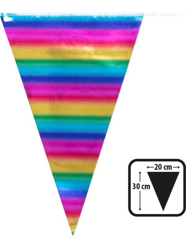 Regenboog Vlaggetjes Metallic