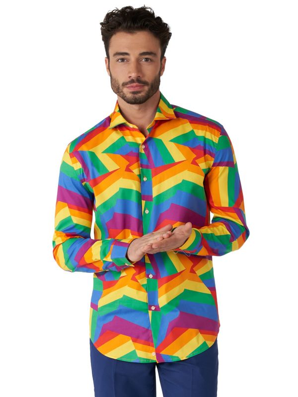 Regenboog Zig Zag Opposuits Blouse