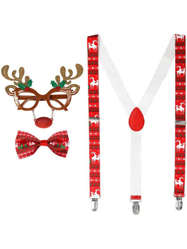 Rendier Kerst Hipster Accessoire Setje