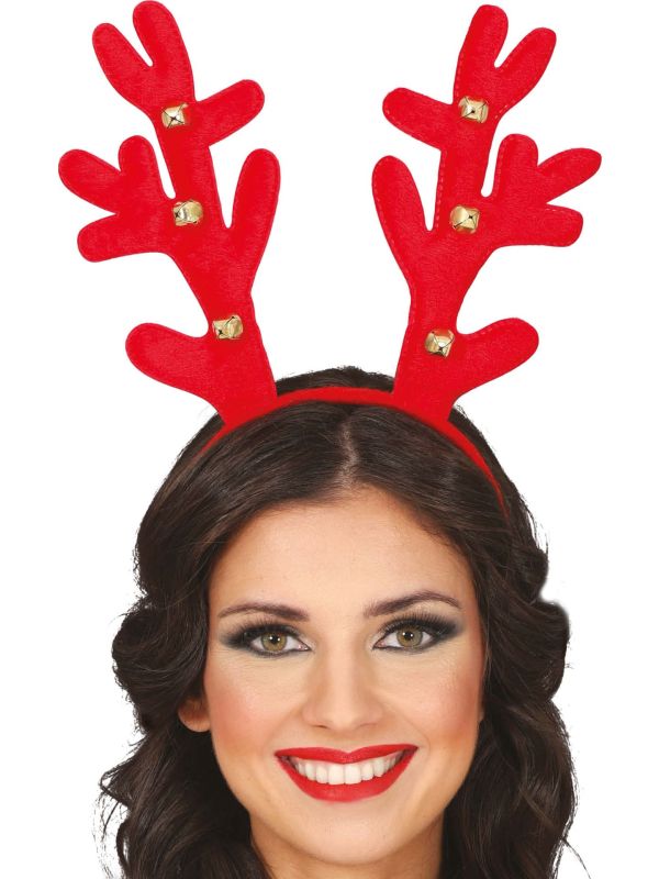 Rendier Kerstmis Haarband met Belletjes