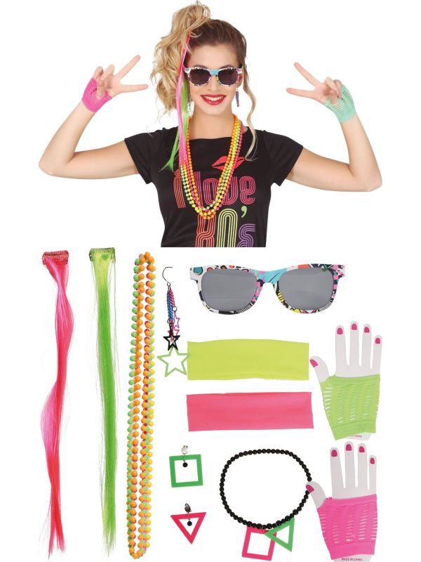 Retro 80's Accessoires Set