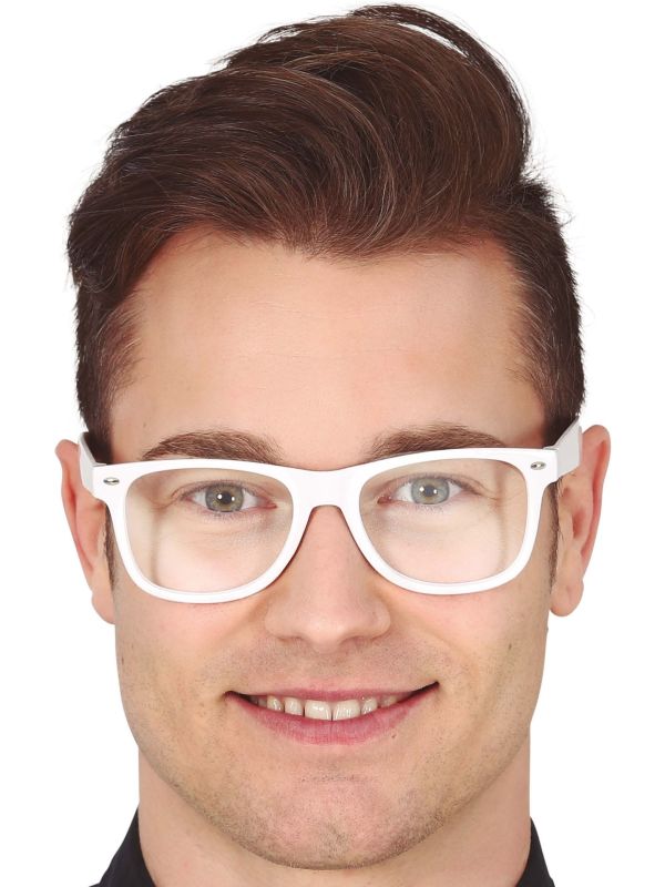 Retro 80's Witte Bril