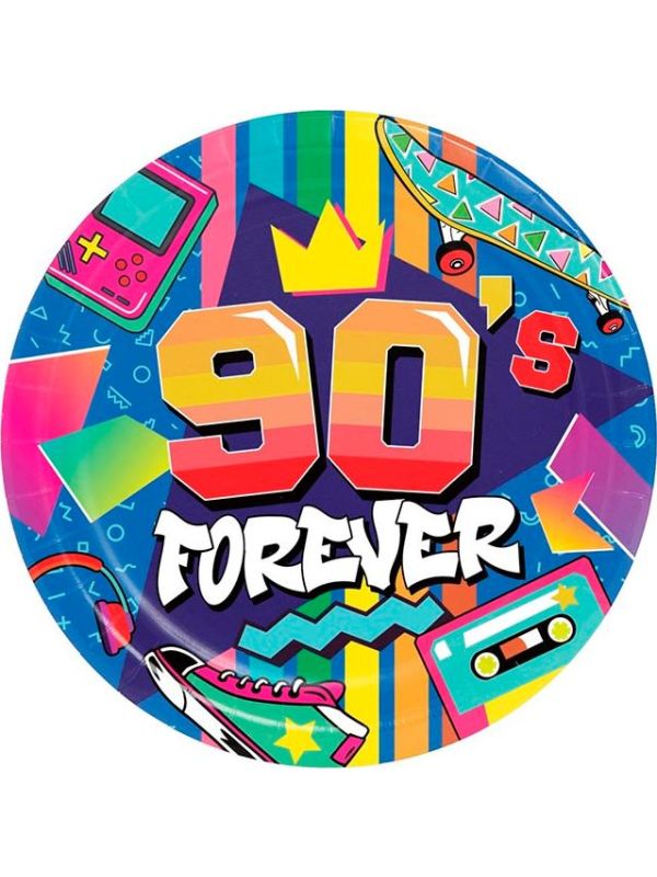 Retro 90's Forever Wegwerp Bordjes
