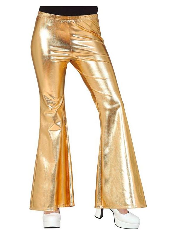 Retro Gouden Bell Bottom Broek