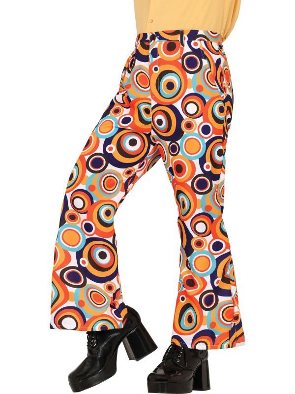 Retro Multicolor 70's Broek Rondjes