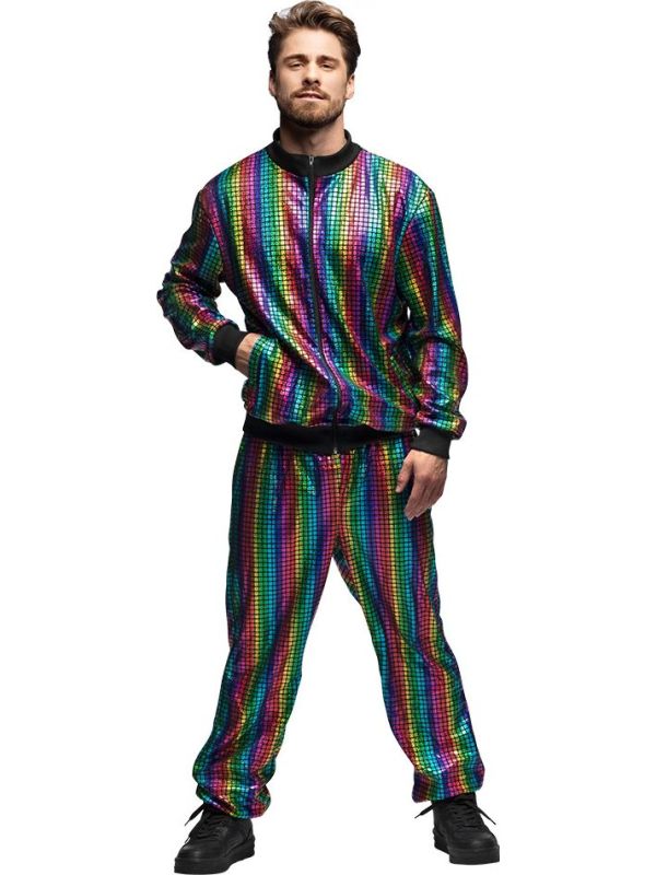 Retro Regenboog Trainingspak Heren
