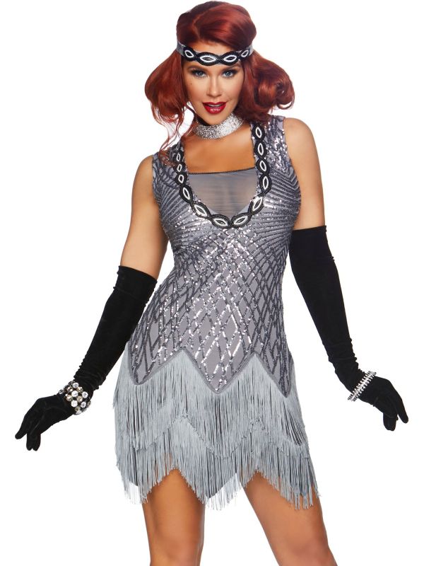 Roaring Paillettenjurk Zilver