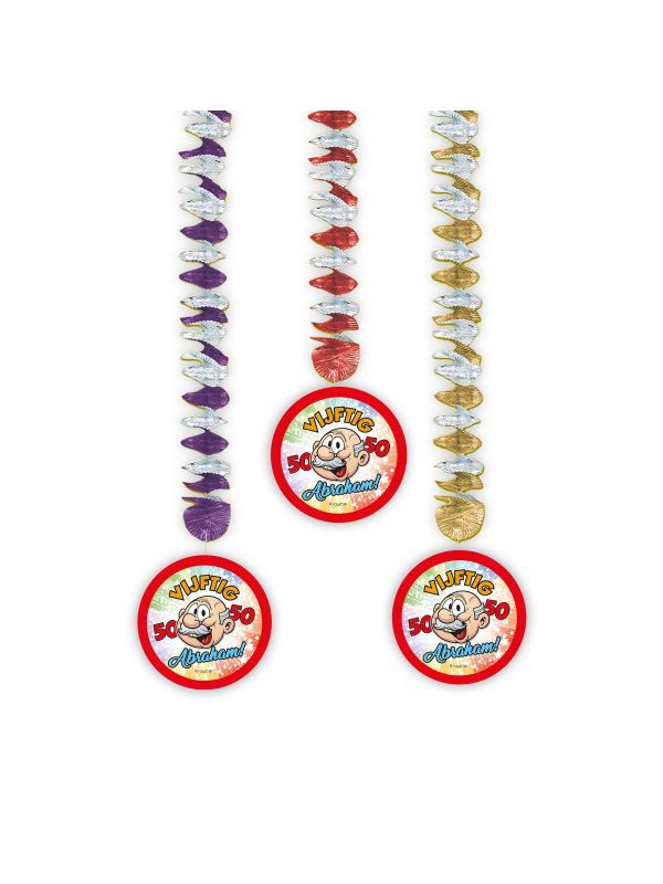 Rode 50 Jaar Abraham Hangende Versiering