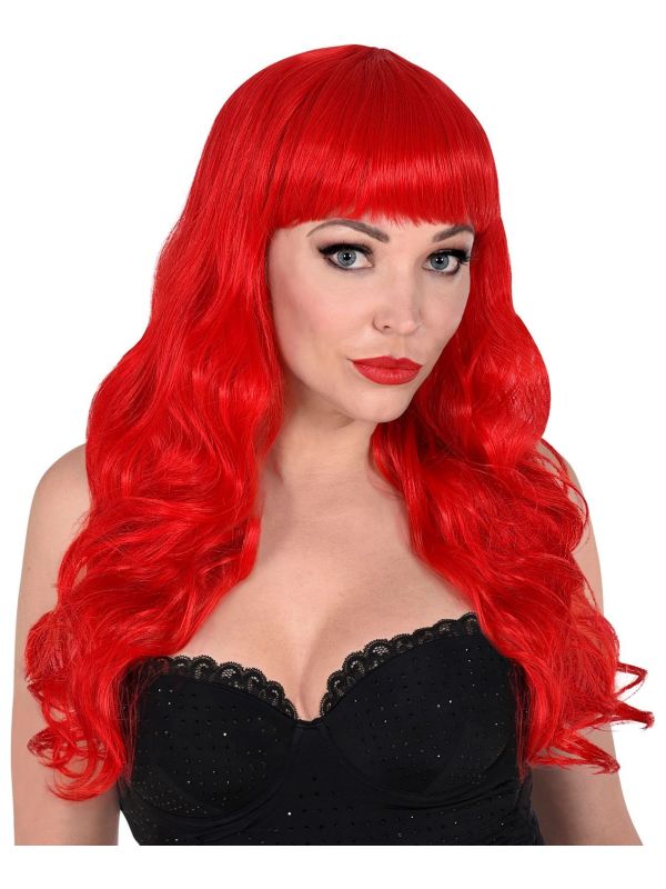 Rode Bella Pruik Dames