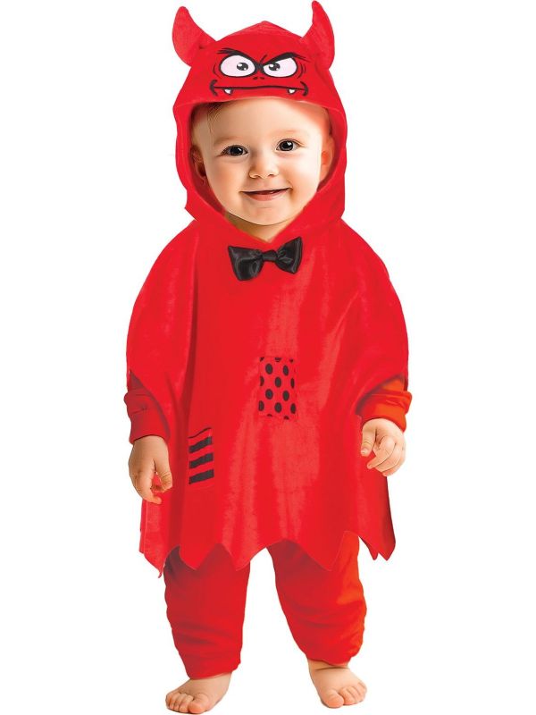 Rode Duivel Baby Poncho Halloween