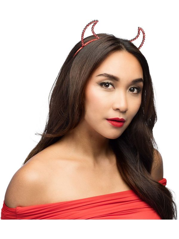 Rode Duivel Tiara met Juweeltjes