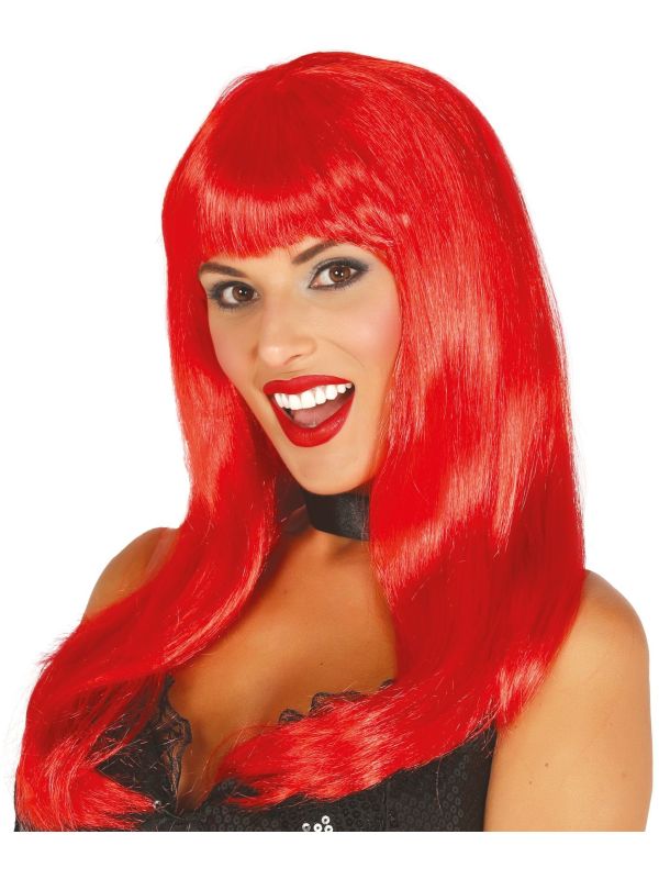 Rode Femme Fatale Pruik