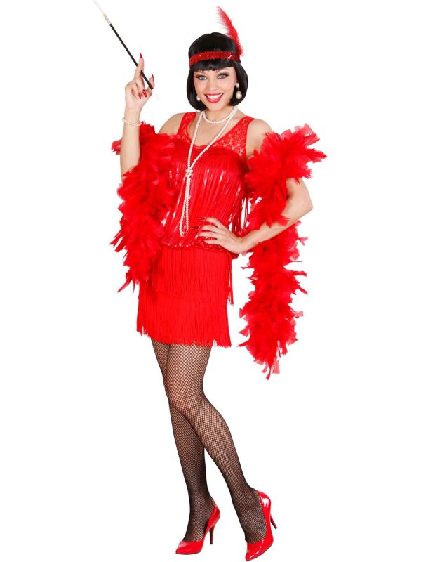 Rode Flapper Jurk Jaren 20