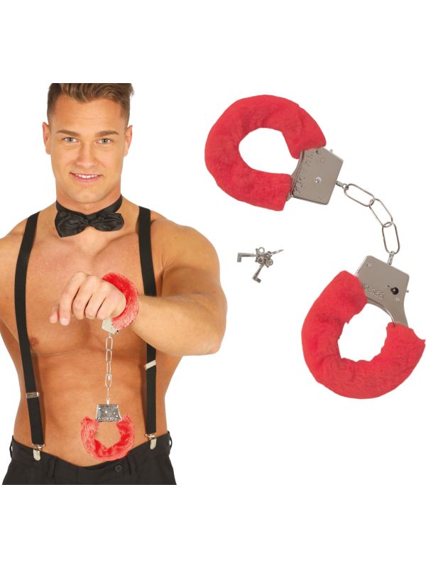 Rode Fluwelen Pluche Handboeien