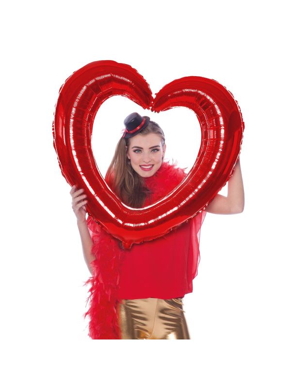 Rode Fotolijst Hartvorm Folieballon